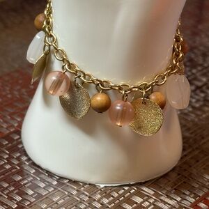 Up cycled gold tone bracelet